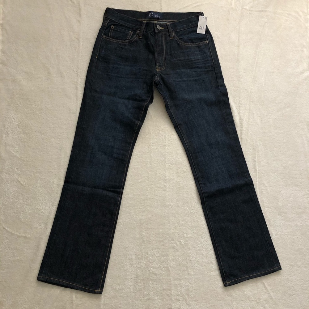 Men’s Gap blue jeans bootcut size 28 inseam 30 New - Picture 7 of 7